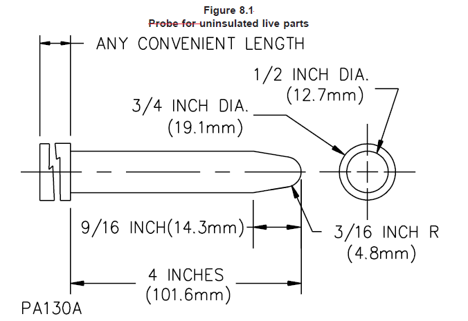PA130A試驗(yàn)探棒 PA130A試驗(yàn)探棒